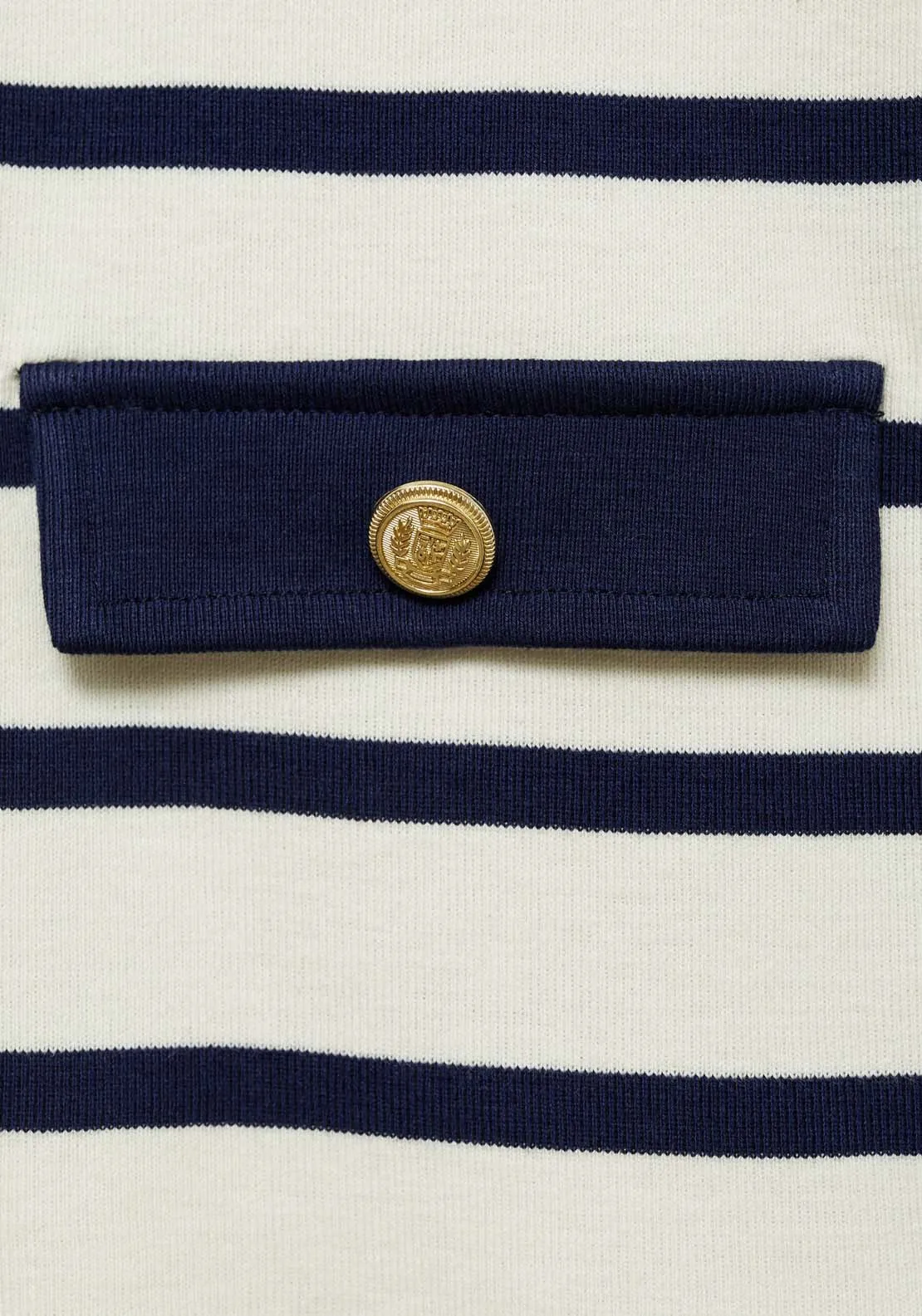 Striped cardigan with buttons - Light Beige