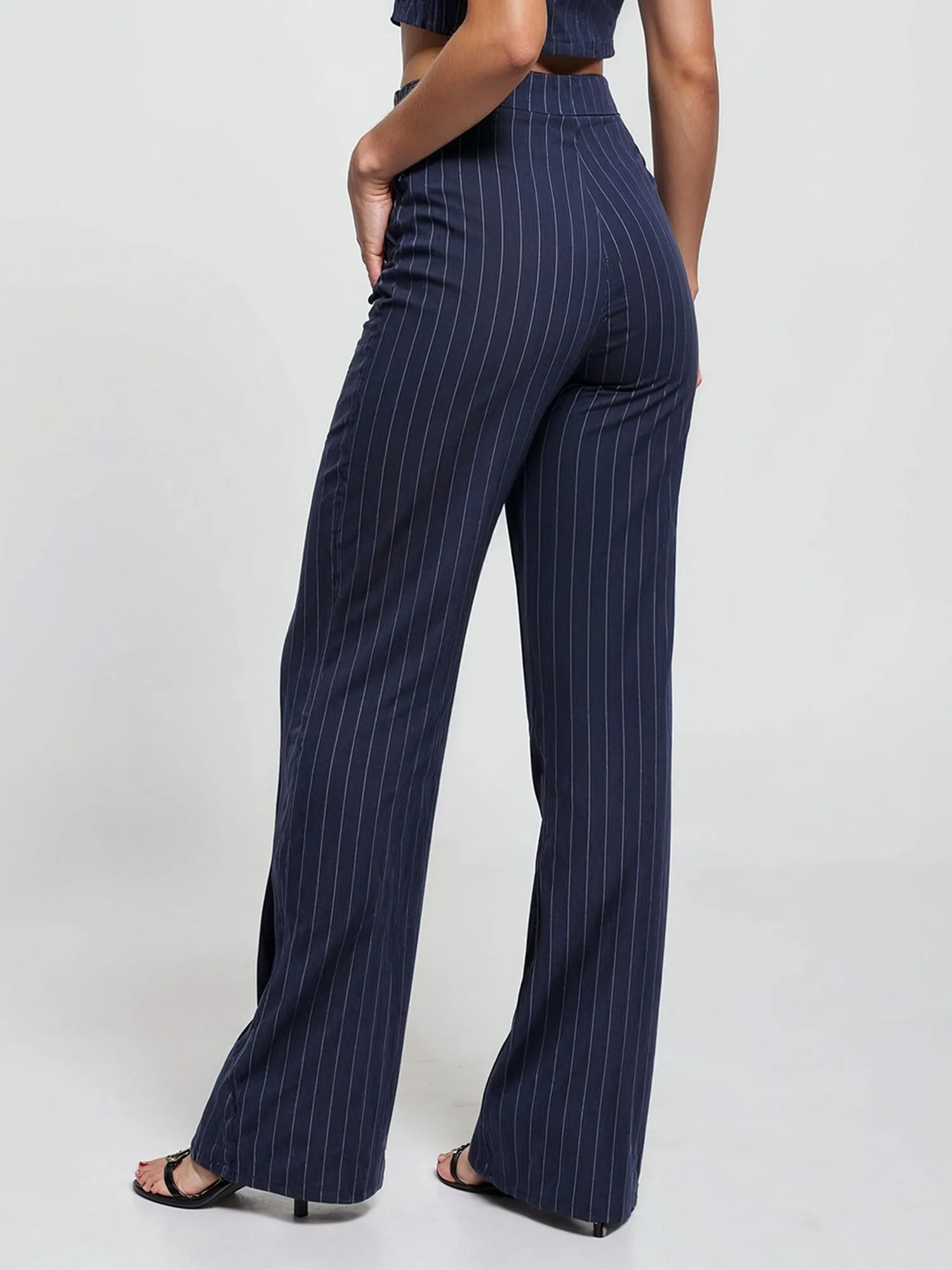 Striped Wideleg Pant