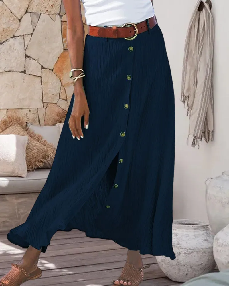 Sydney | Flowy Buttoned Skirt