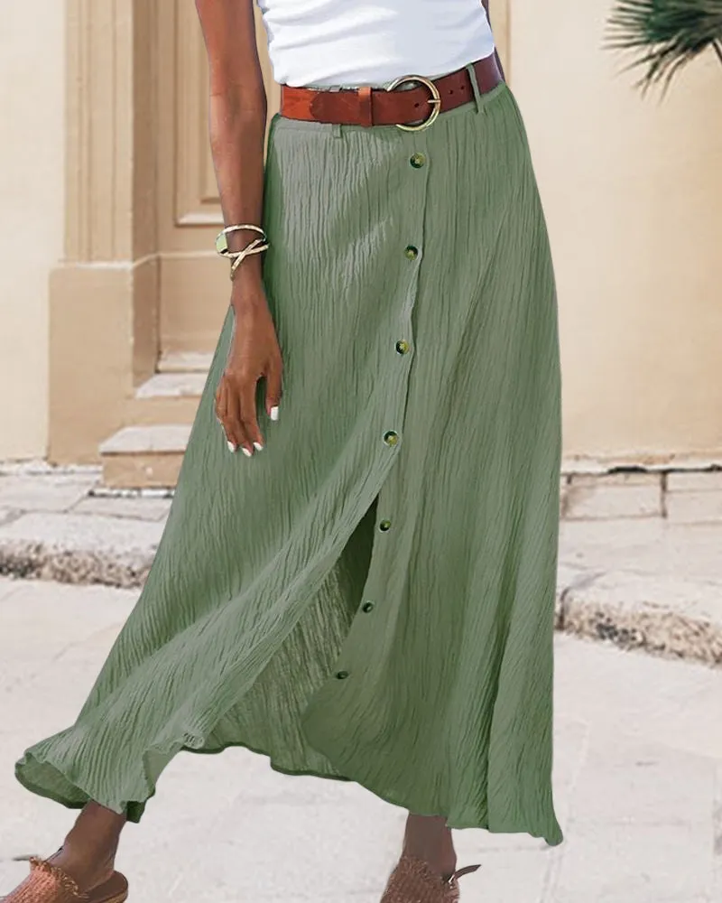 Sydney | Flowy Buttoned Skirt