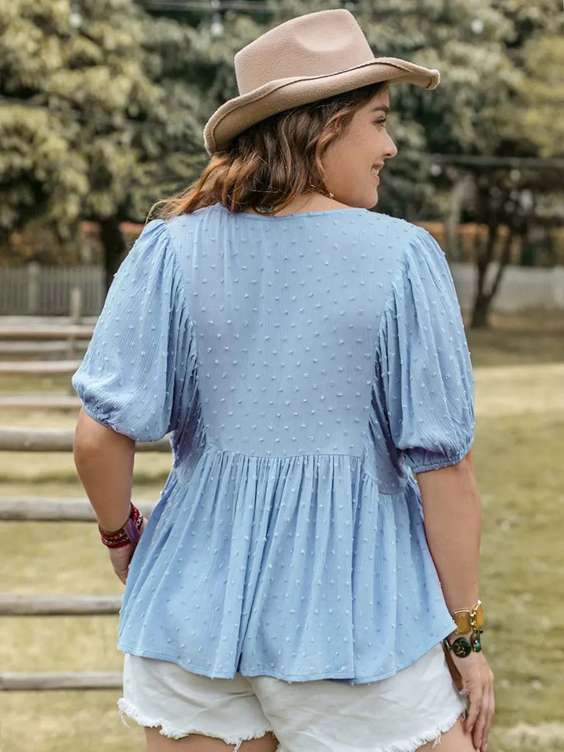 The Dotted Charm Babydoll Top