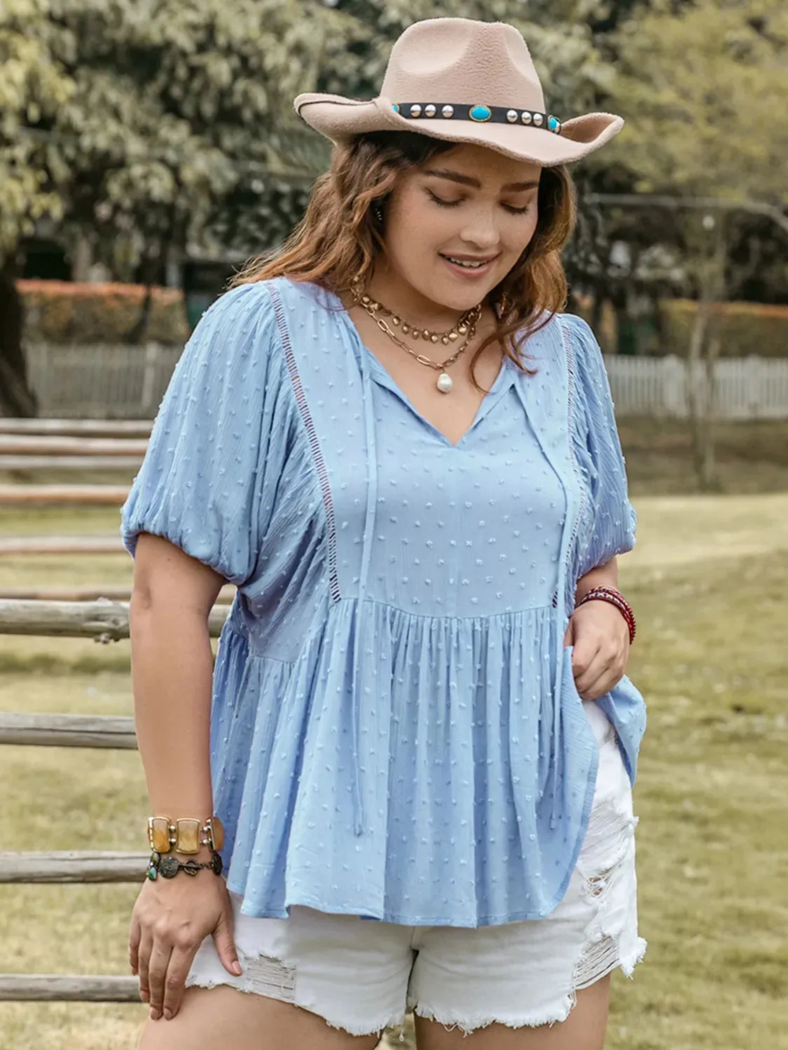 The Dotted Charm Babydoll Top