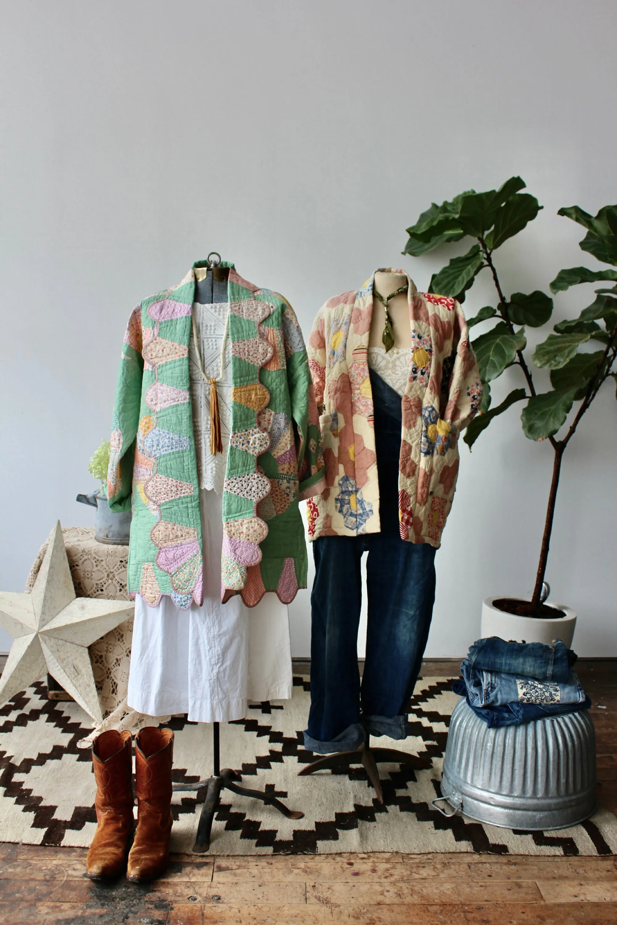 The Highlands Foundry Blush Quilt Coat THF76