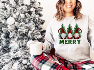 Three Gnomes Christmas Crewneck Sweatshirt