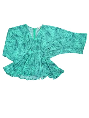 Tropical Print Peach Blossom Peplum Top