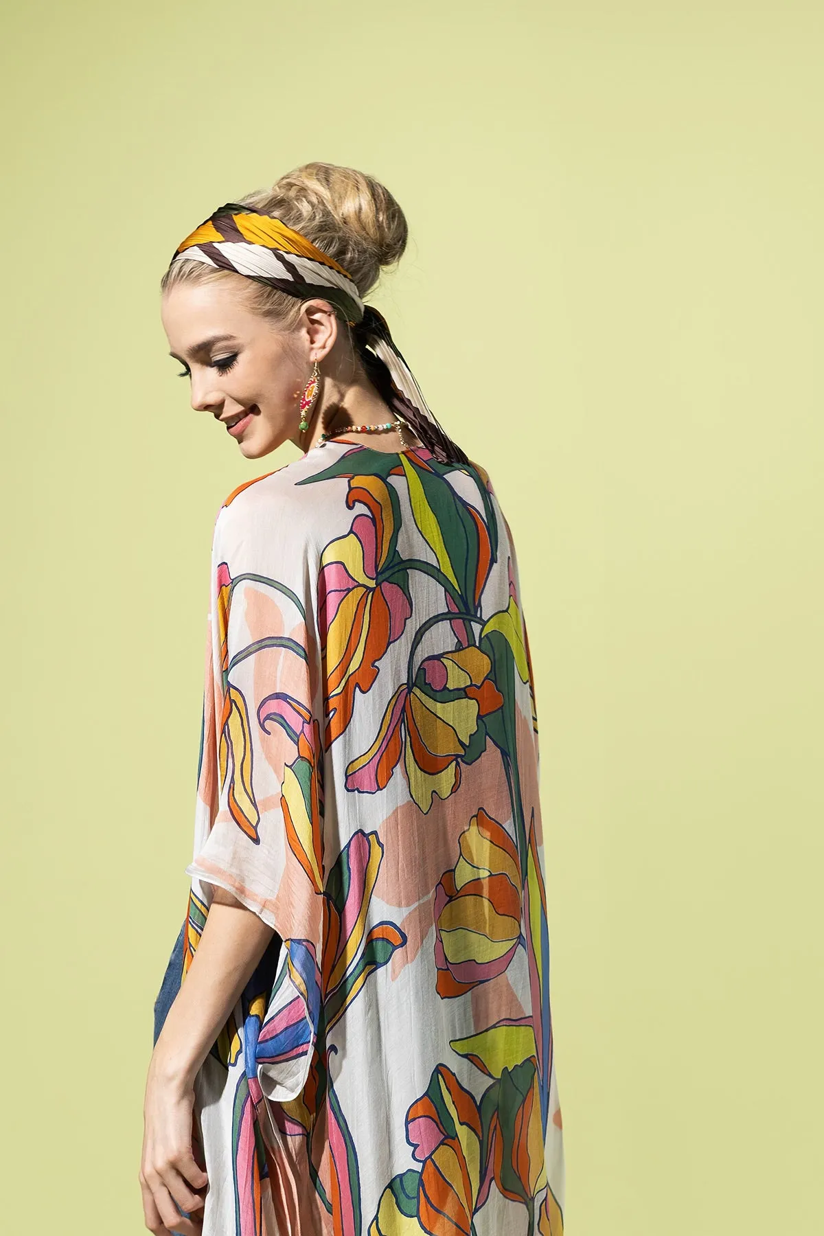 Tulip Dance Pompom Kimono