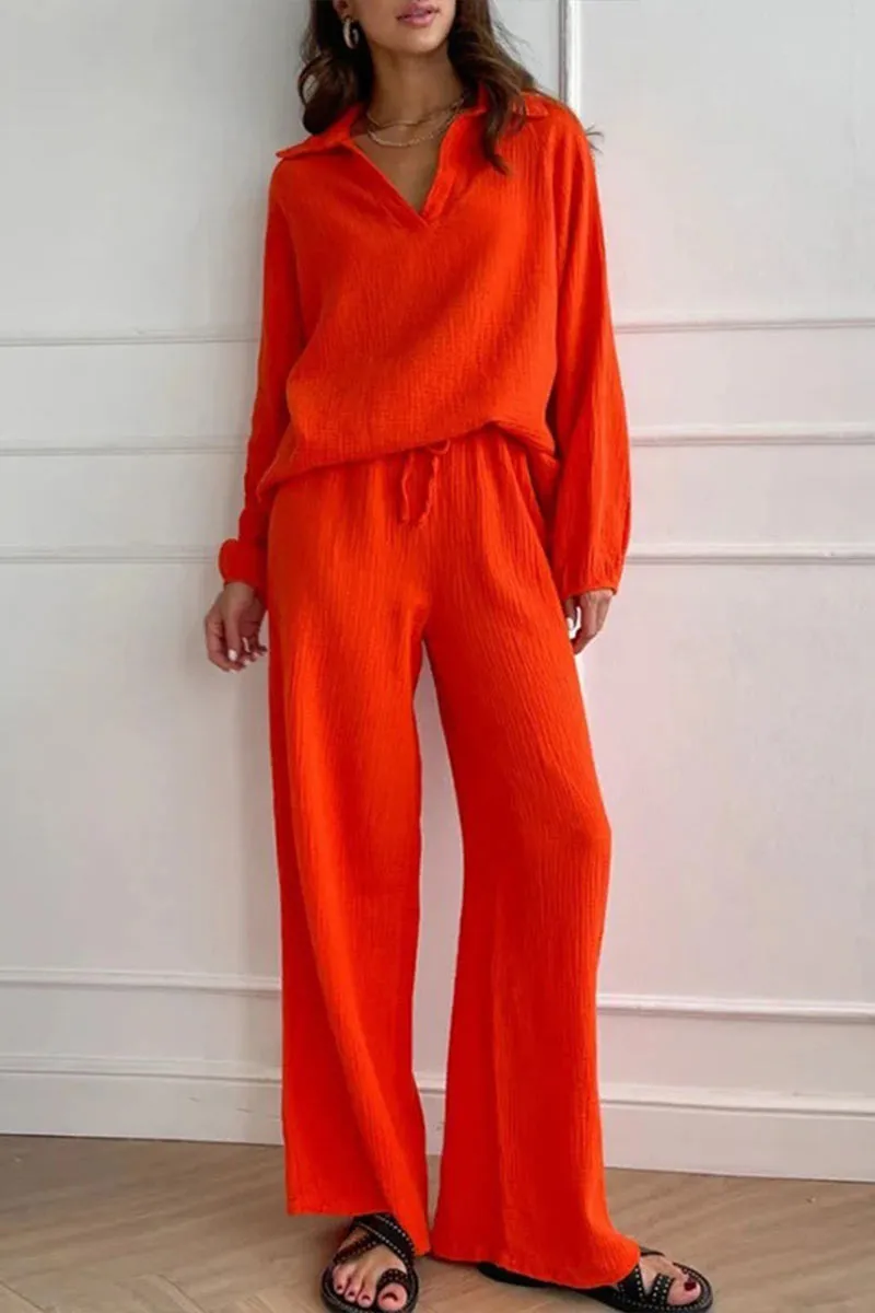 UK0647 Cotton Shirt and Pants Set
