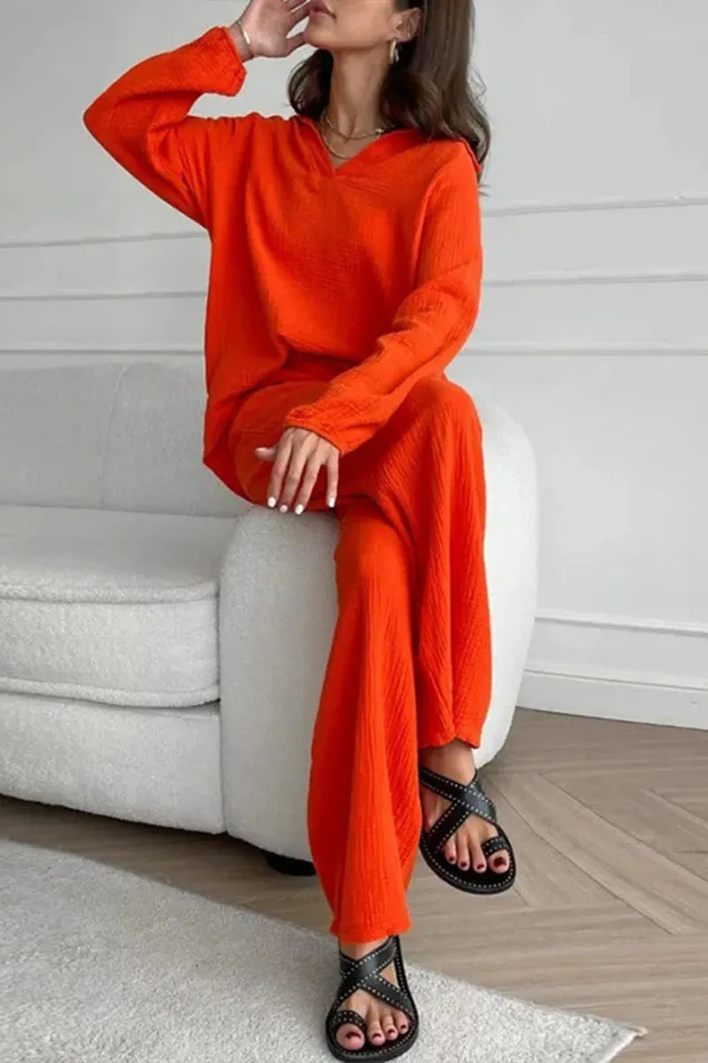 UK0647 Cotton Shirt and Pants Set