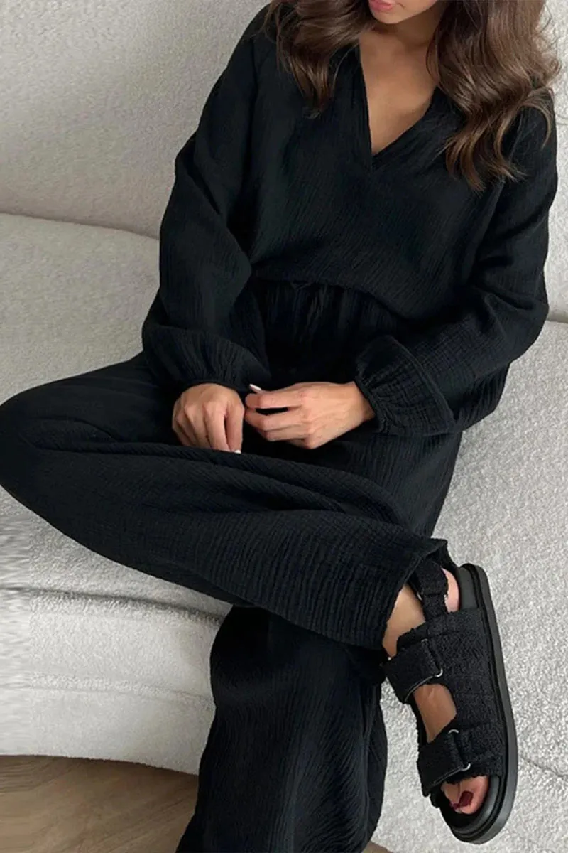 UK0647 Cotton Shirt and Pants Set
