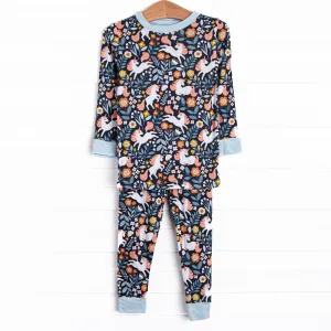 Unicorn Utopia Bamboo Pajama Set, Blue