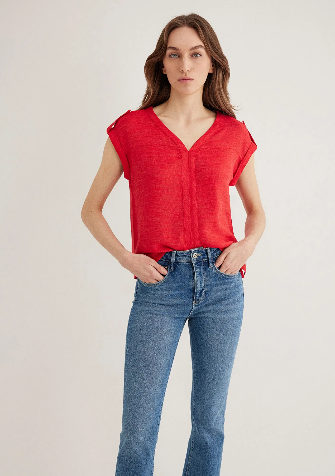 V Neck Blouse