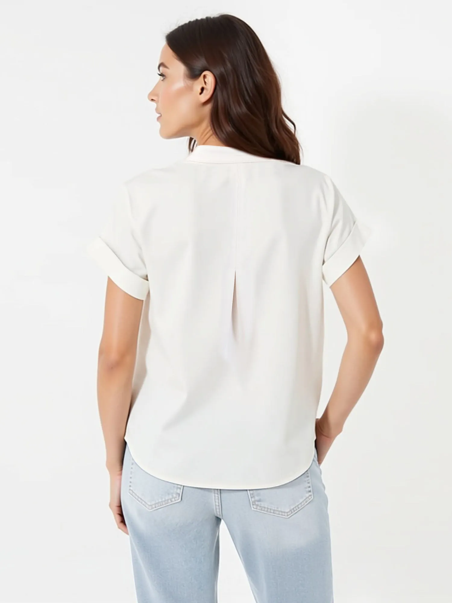 V Neck Satin Blouse