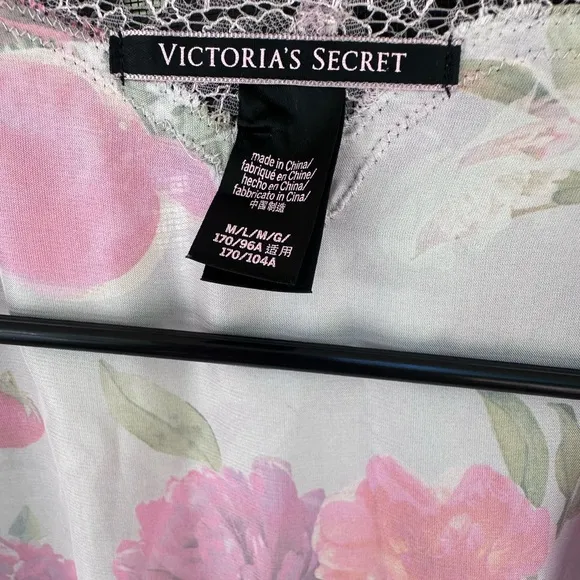 Victoria Secret Silk Floral Robe Medium Large Victoria Secret Kimono Purple Pink