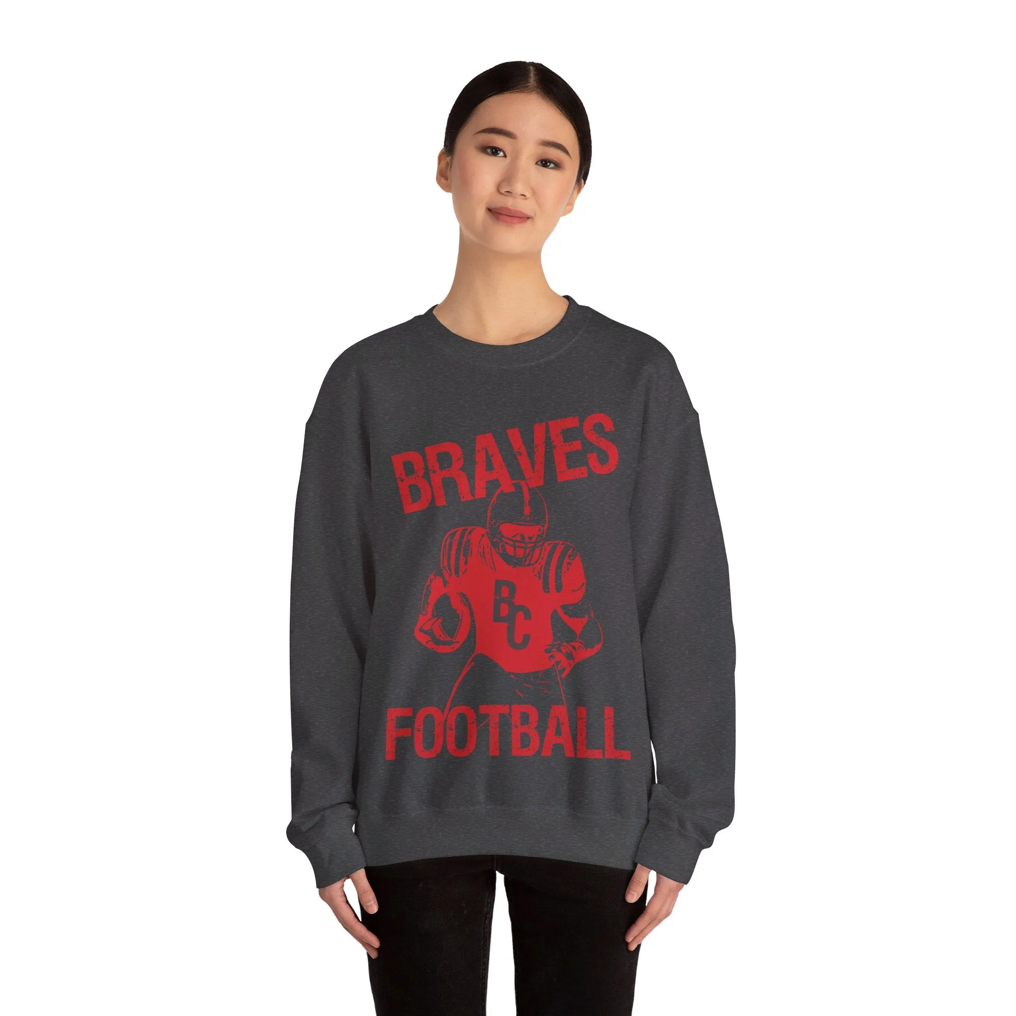 Vintage Braves Football Crewneck Sweatshirt
