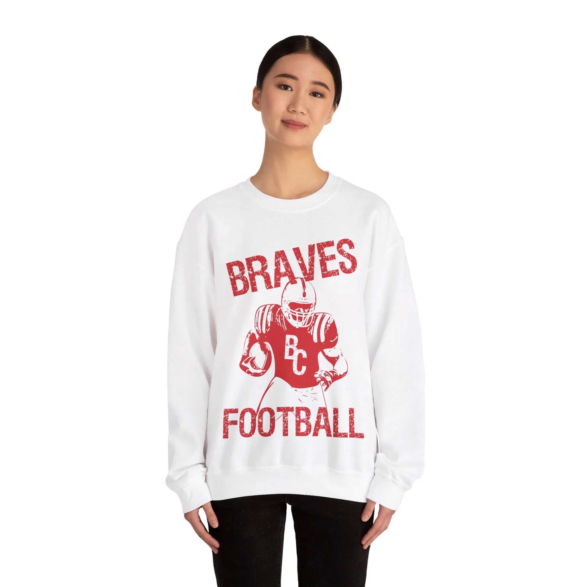 Vintage Braves Football Crewneck Sweatshirt