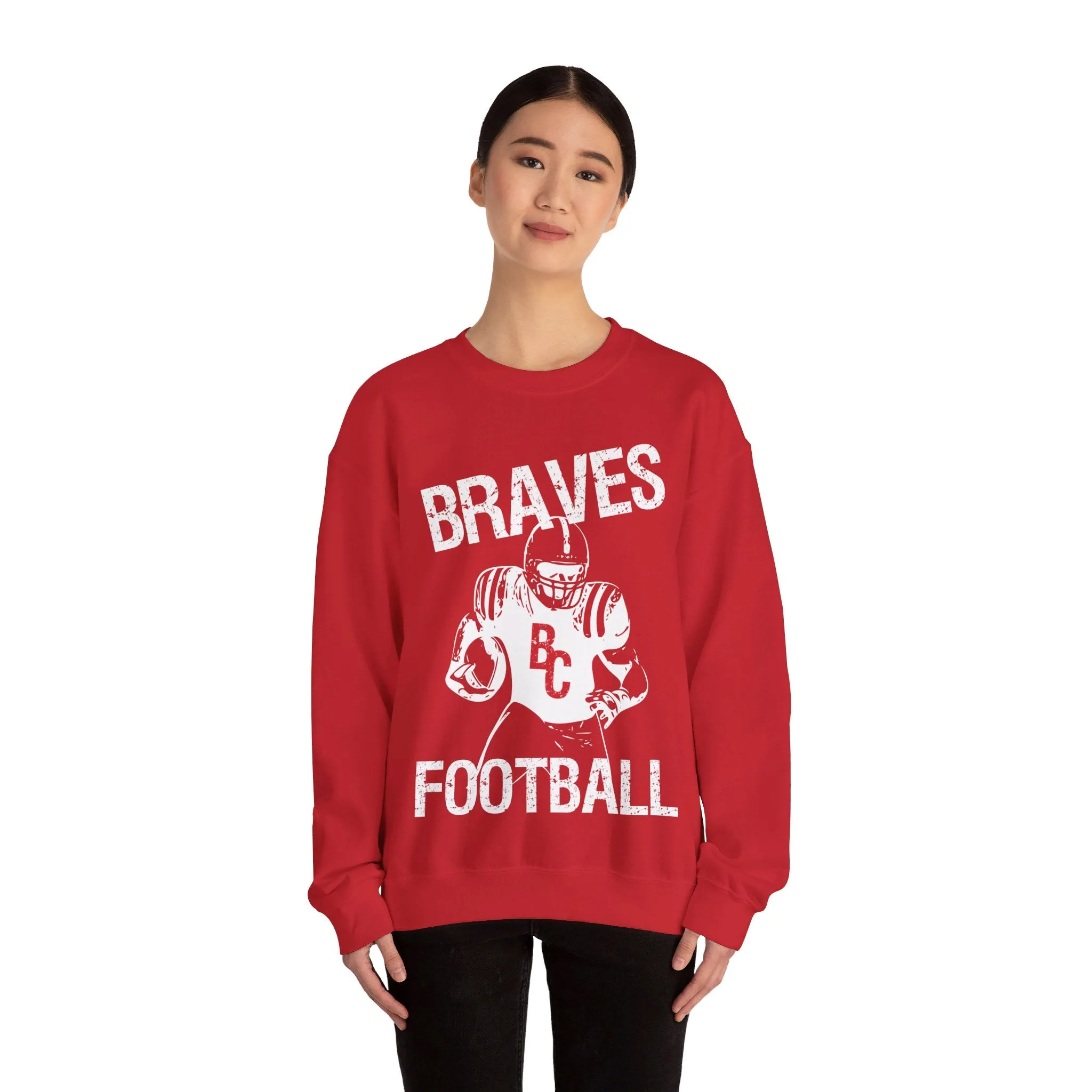 Vintage Braves Football Crewneck Sweatshirt