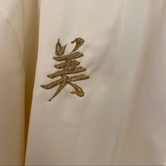 Vintage Japanese kimono robe gold Embroidered