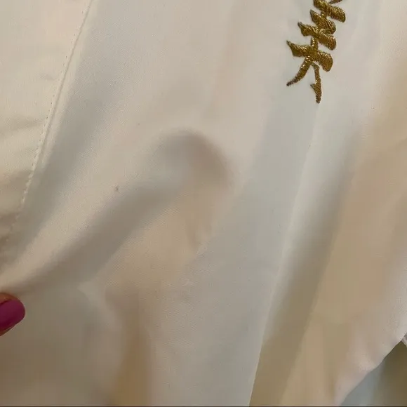 Vintage Japanese kimono robe gold Embroidered