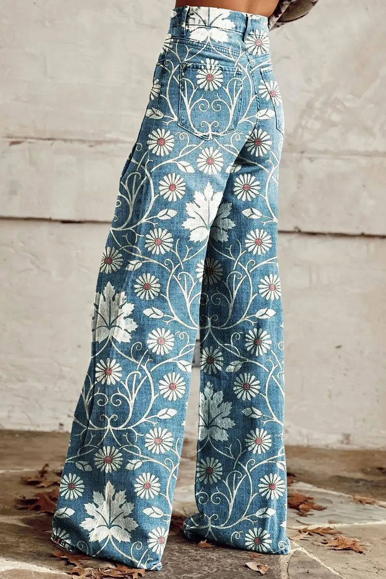 Violeta | Boho Charm Wide-Leg Pants