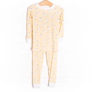 Waddle and Wake Bamboo Pajama Set, Yellow