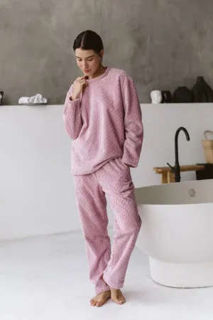 Warm pajamas in the color "Powder"