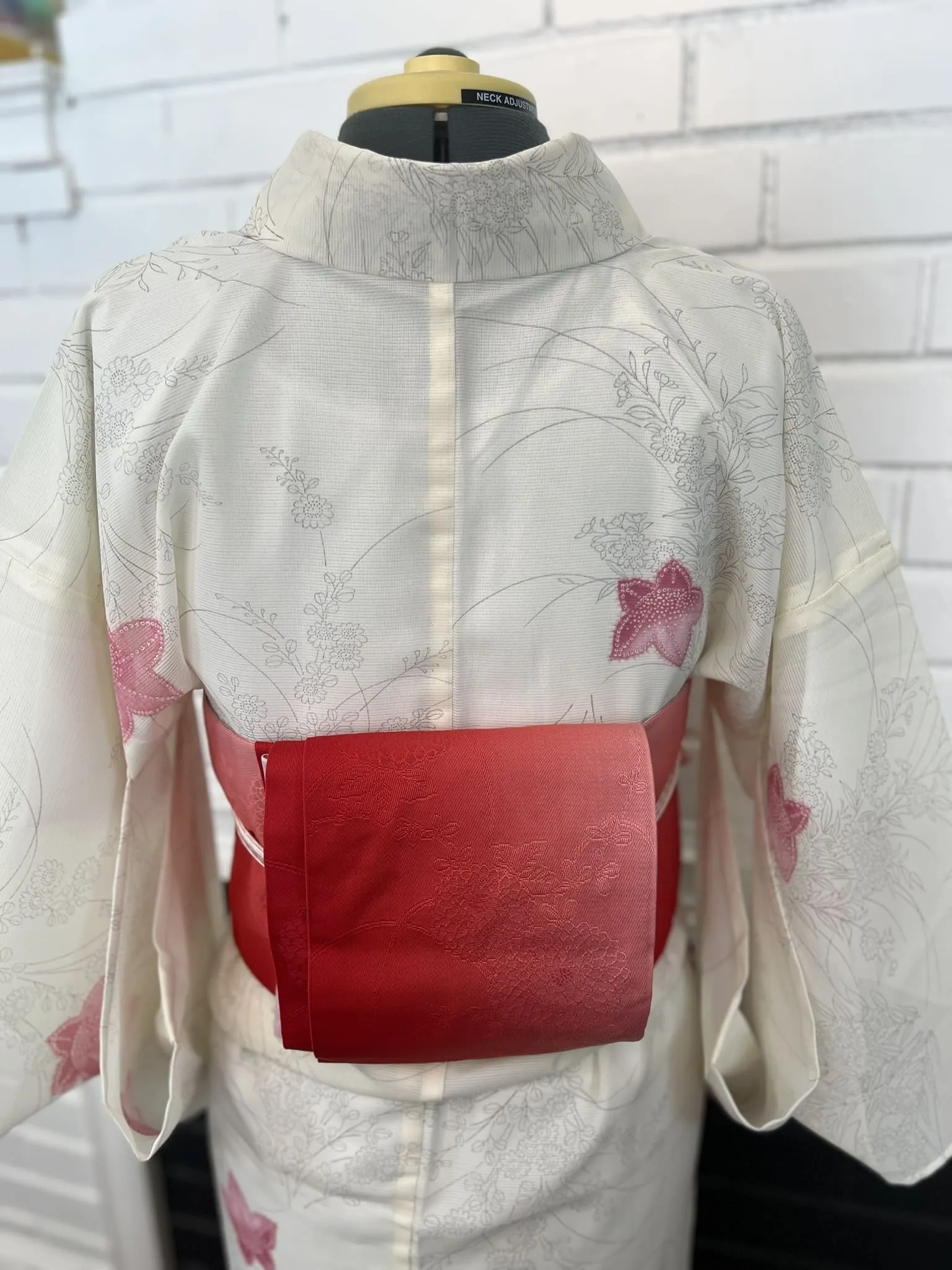 WASHABLE KIMONO, Balloon flower, Size: S-M / Japanese Traditional Women's Summer Kimono