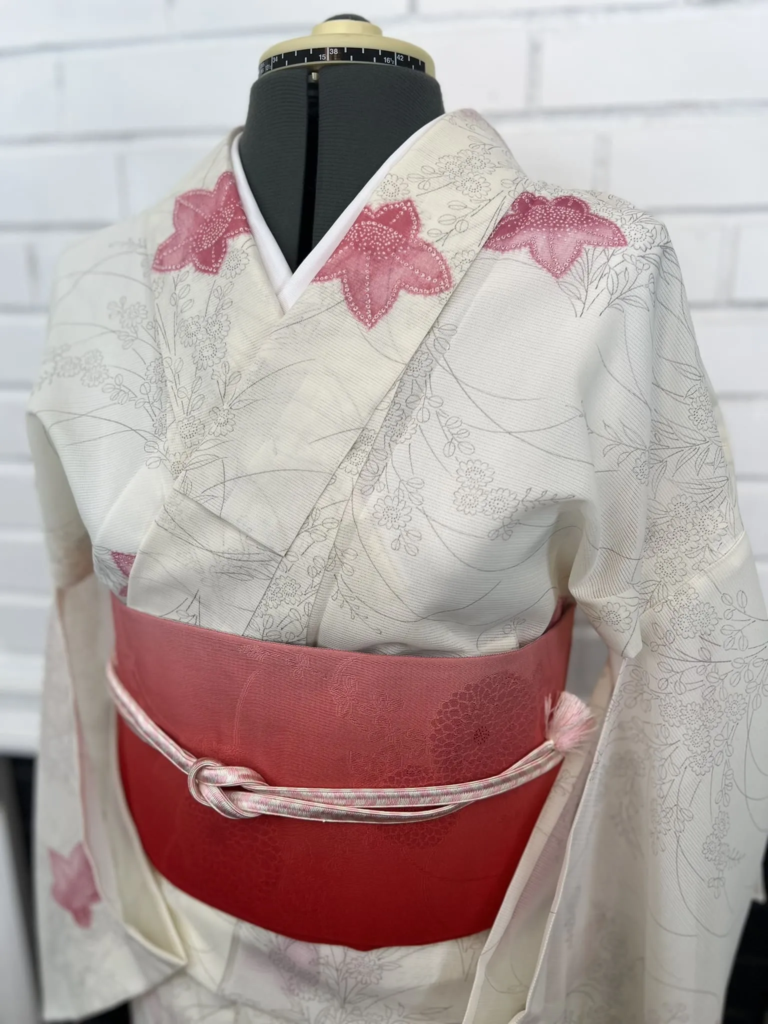 WASHABLE KIMONO, Balloon flower, Size: S-M / Japanese Traditional Women's Summer Kimono