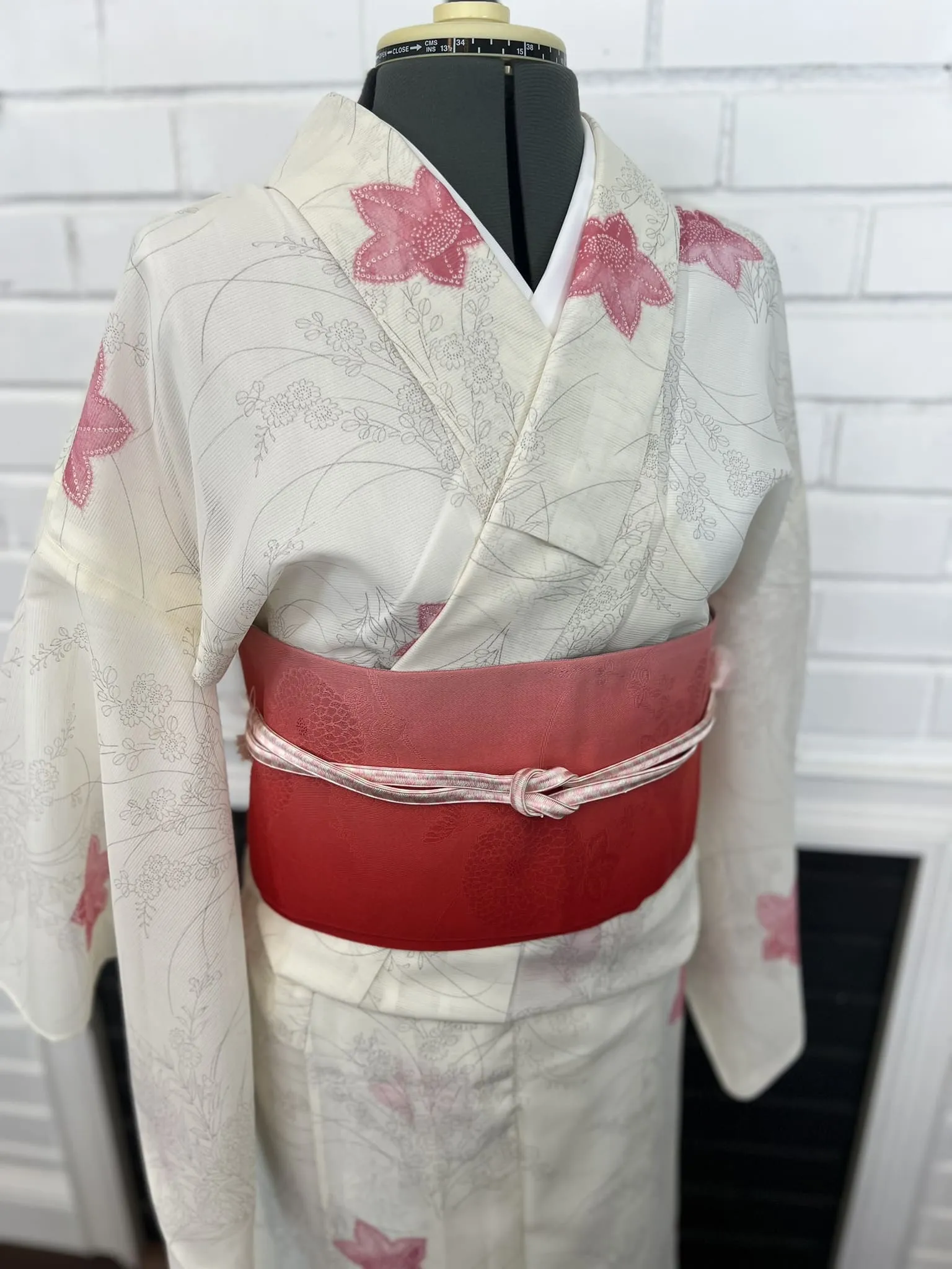 WASHABLE KIMONO, Balloon flower, Size: S-M / Japanese Traditional Women's Summer Kimono