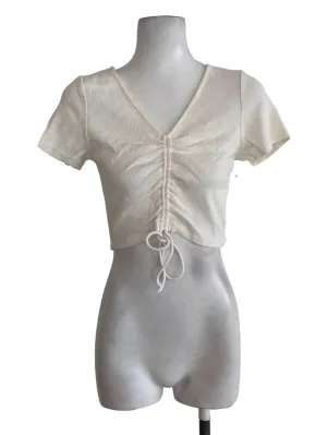 White V Neck Top