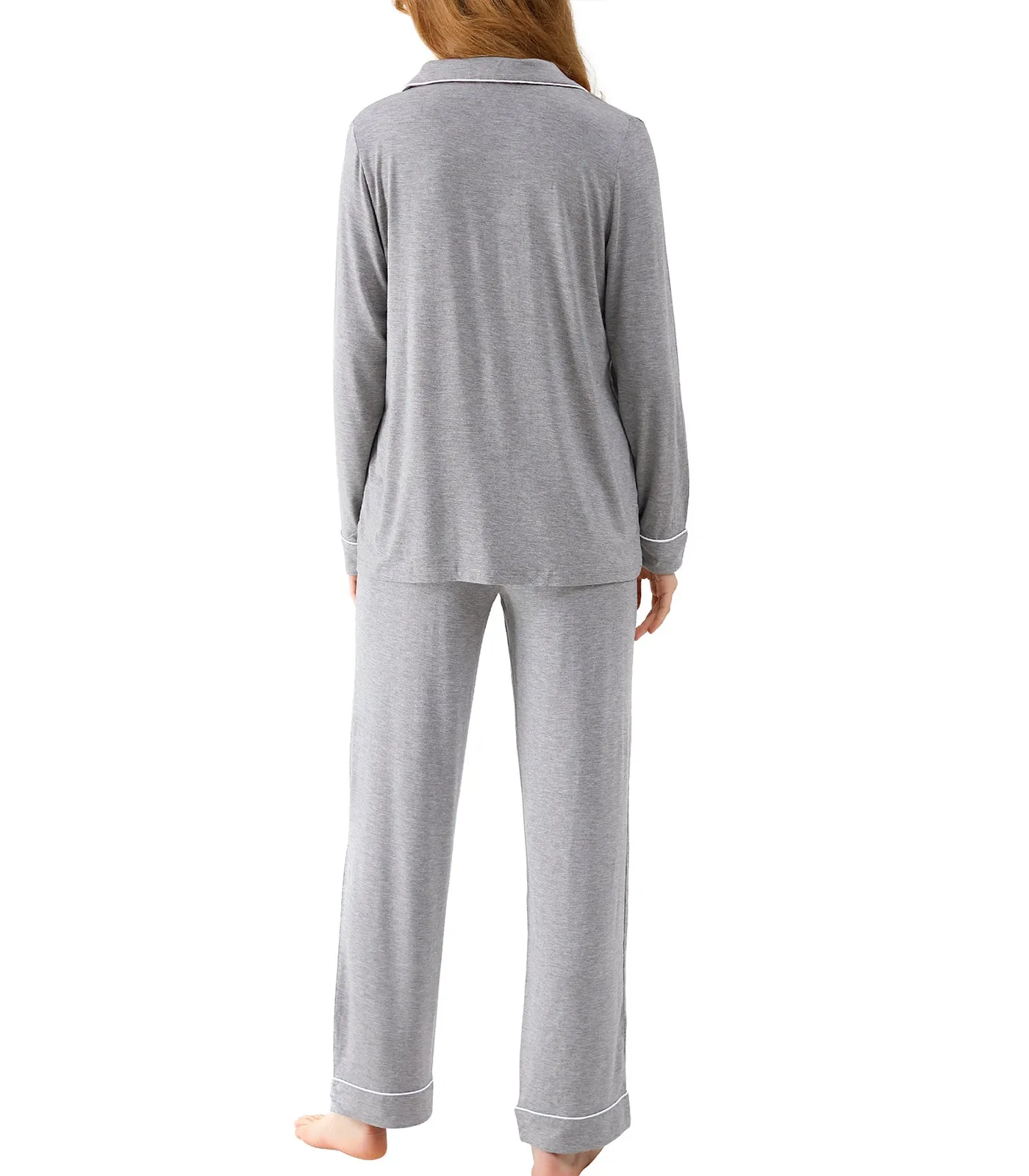 WiWi Pajamas Set Long Sleeve Nightwear Loungewear