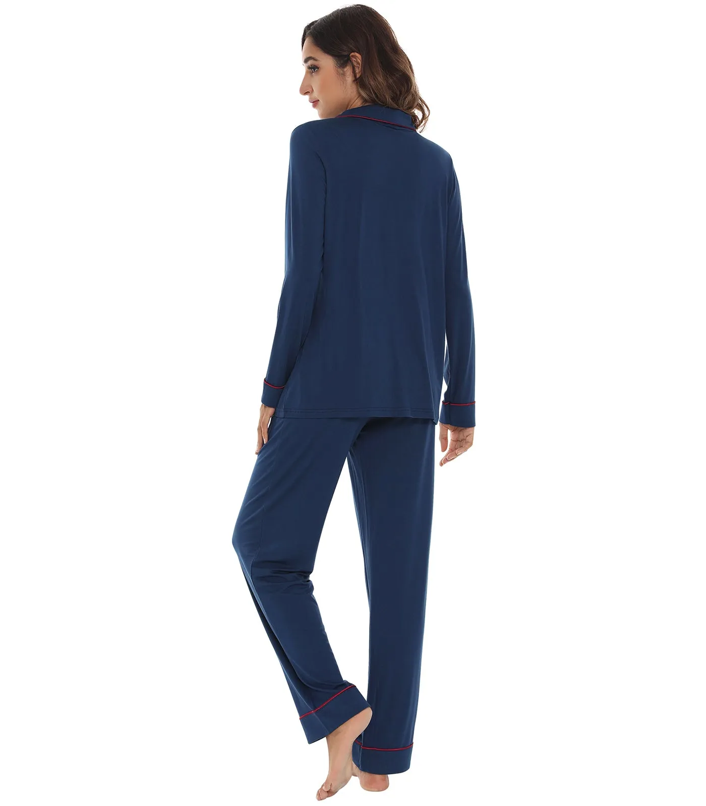 WiWi Pajamas Set Long Sleeve Nightwear Loungewear