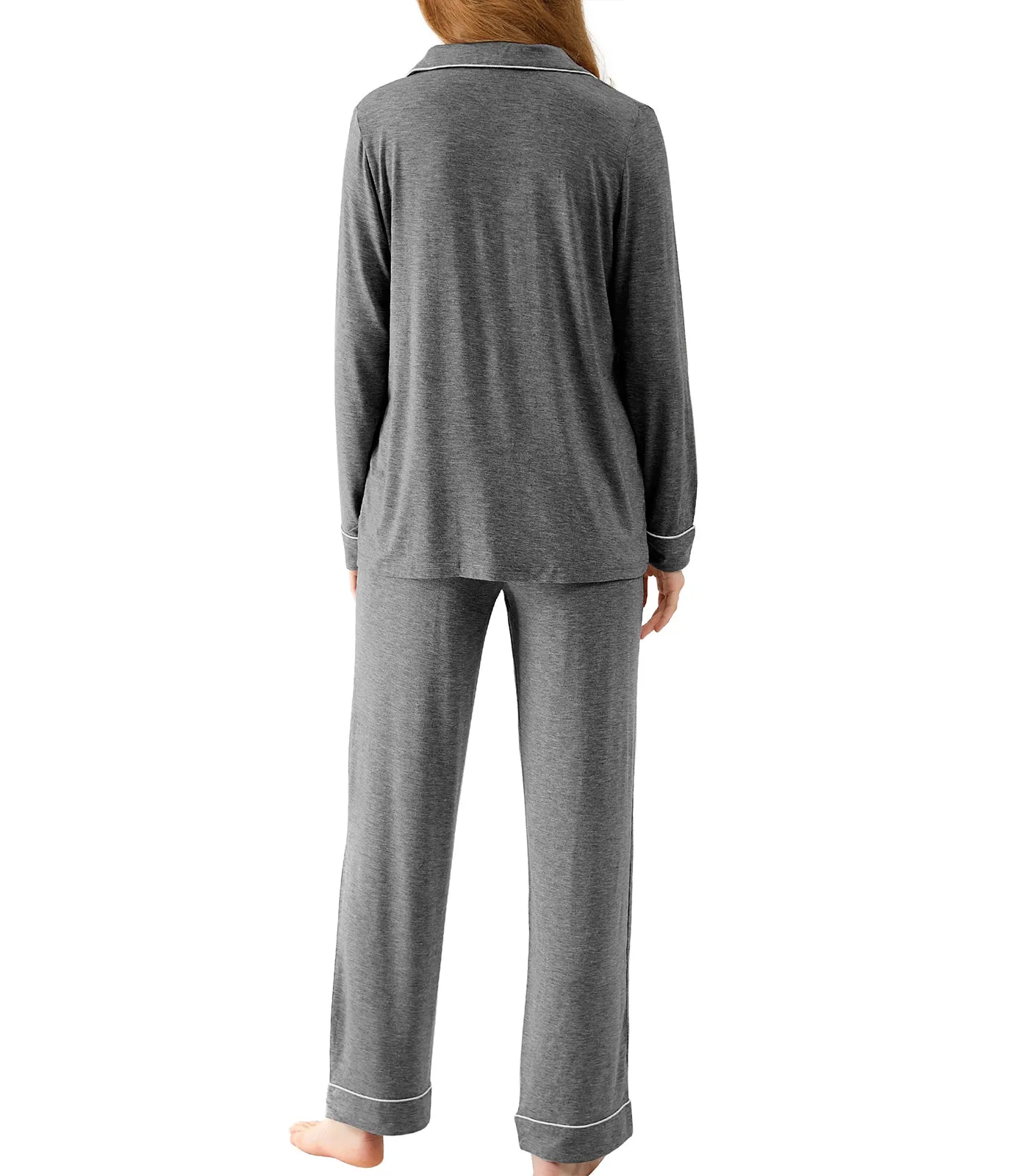 WiWi Pajamas Set Long Sleeve Nightwear Loungewear