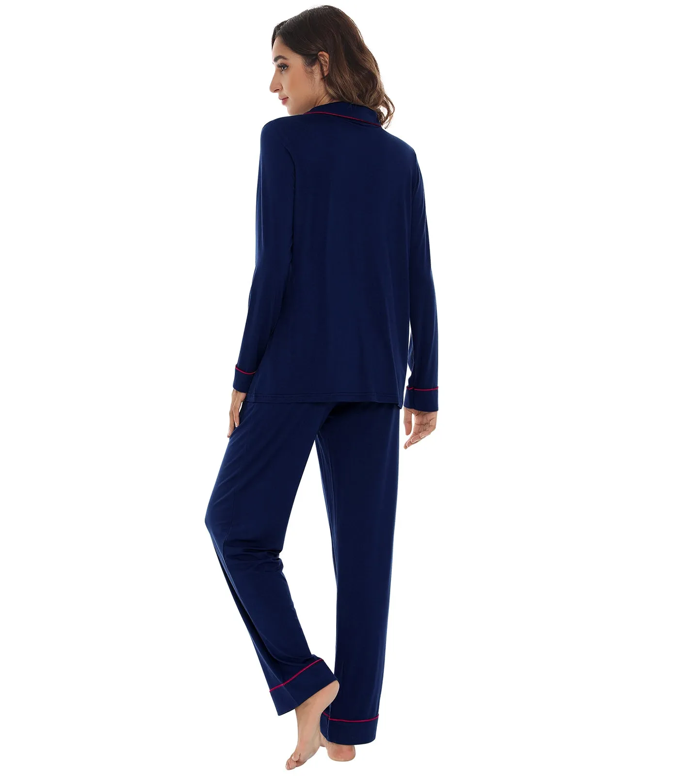 WiWi Pajamas Set Long Sleeve Nightwear Loungewear