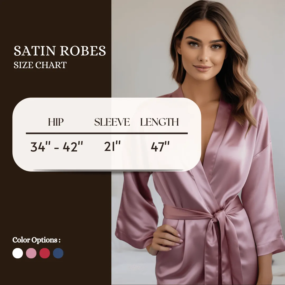 Women Satin Babydoll Belted Kimono Robe