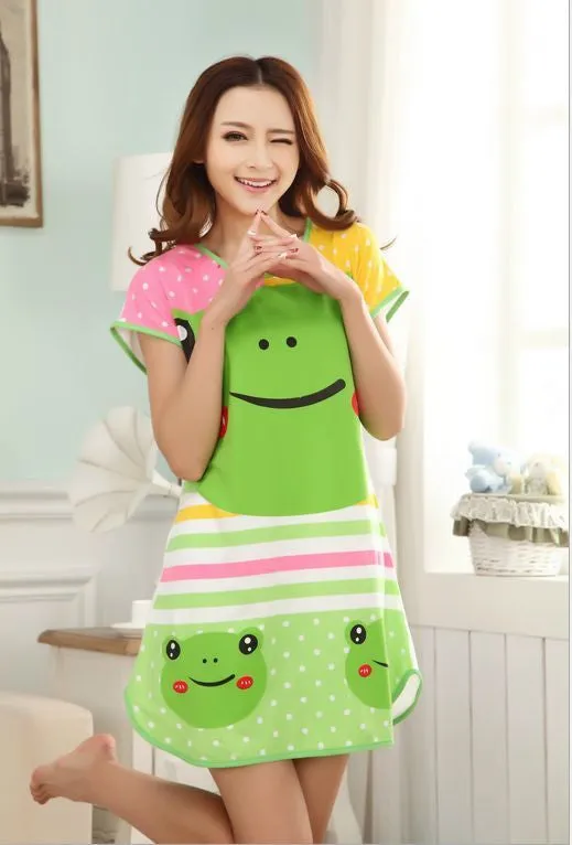 Women's fashion wearing loose sweet womens pajamas Animal printing Indoor Clothing Home Suit Sleepwear summer Pajamas