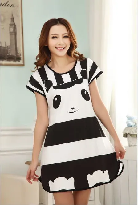 Women's fashion wearing loose sweet womens pajamas Animal printing Indoor Clothing Home Suit Sleepwear summer Pajamas