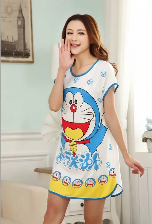 Women's fashion wearing loose sweet womens pajamas Animal printing Indoor Clothing Home Suit Sleepwear summer Pajamas