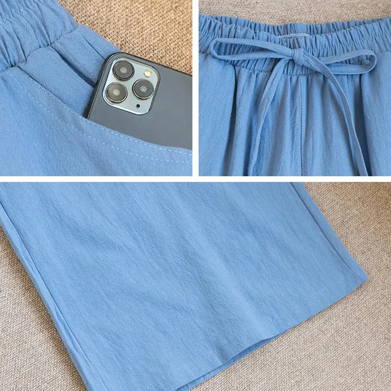 Women’s Wide-Leg Cotton Pants