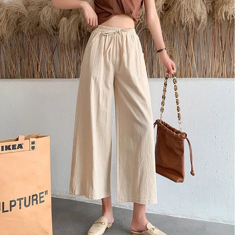 Women’s Wide-Leg Cotton Pants