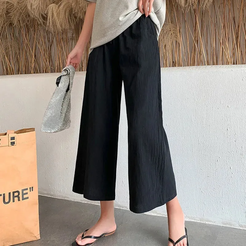 Women’s Wide-Leg Cotton Pants
