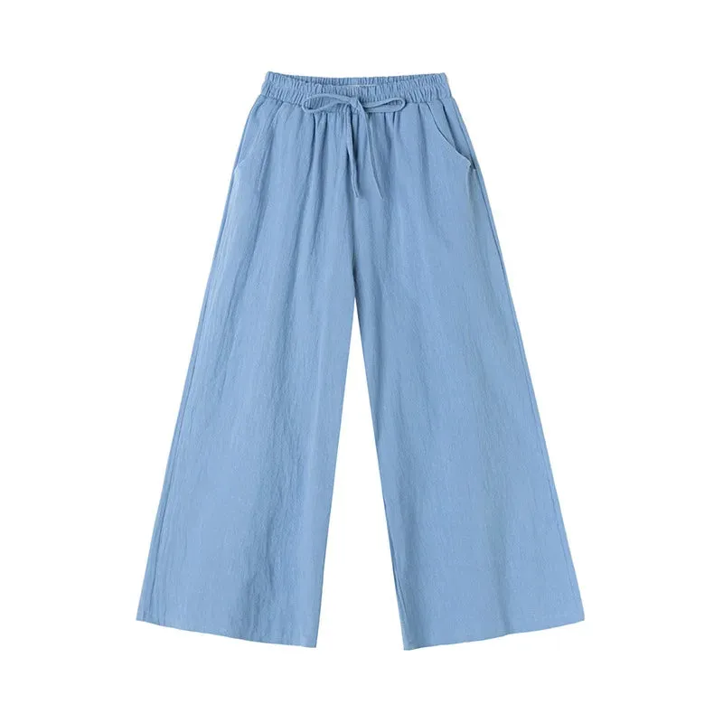Women’s Wide-Leg Cotton Pants
