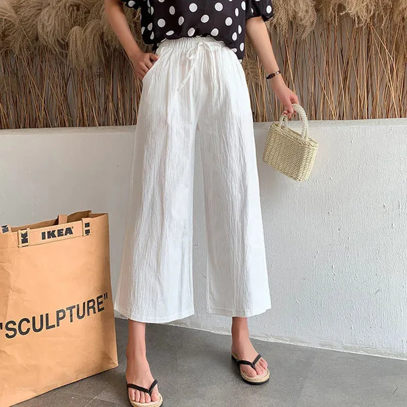 Women’s Wide-Leg Cotton Pants