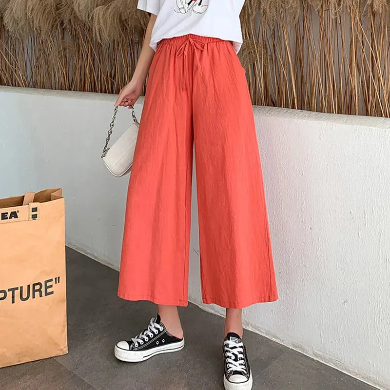 Women’s Wide-Leg Cotton Pants