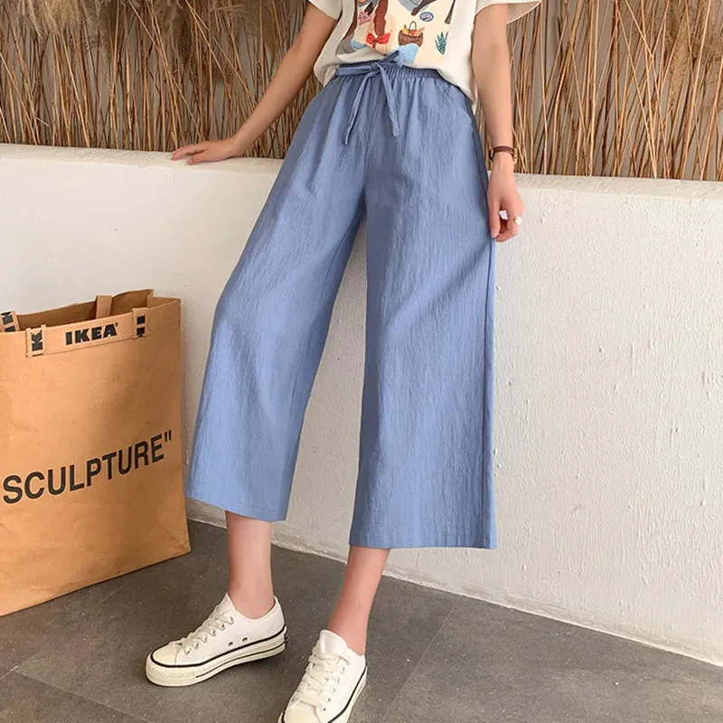 Women’s Wide-Leg Cotton Pants