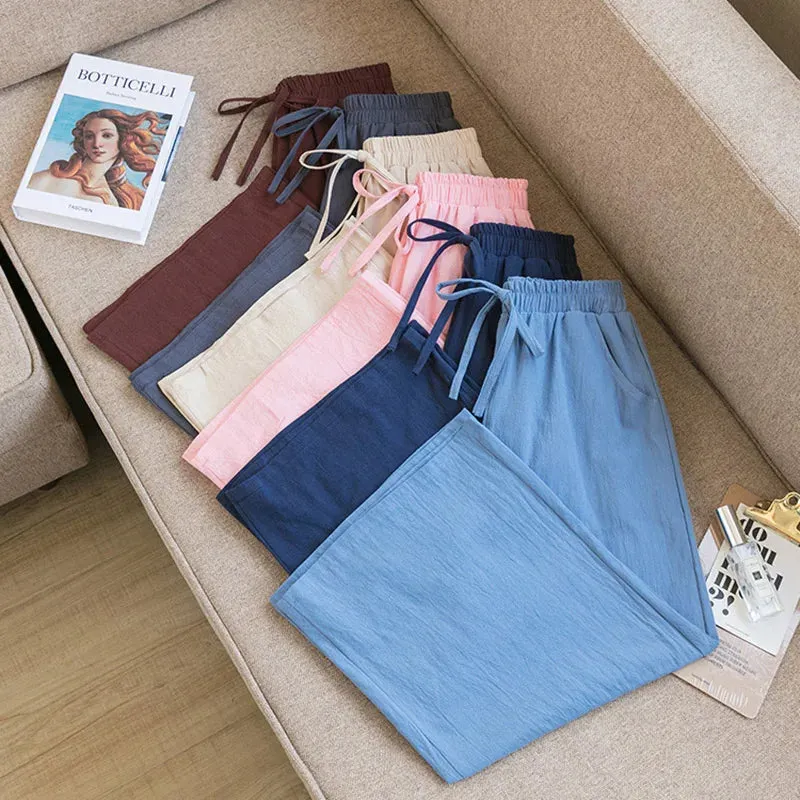 Women’s Wide-Leg Cotton Pants