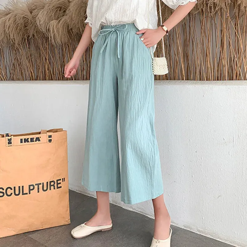 Women’s Wide-Leg Cotton Pants