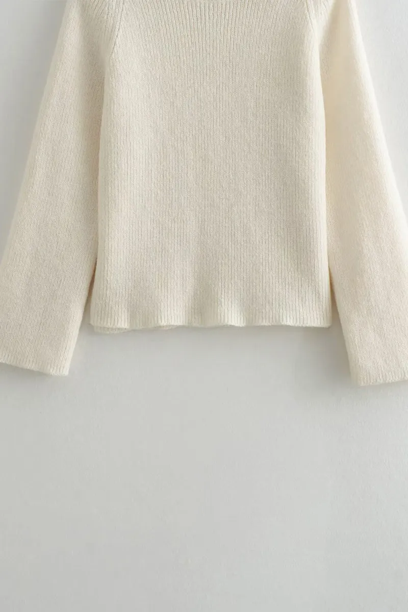 WS3393 Off Shoulder Sweater Outerwear