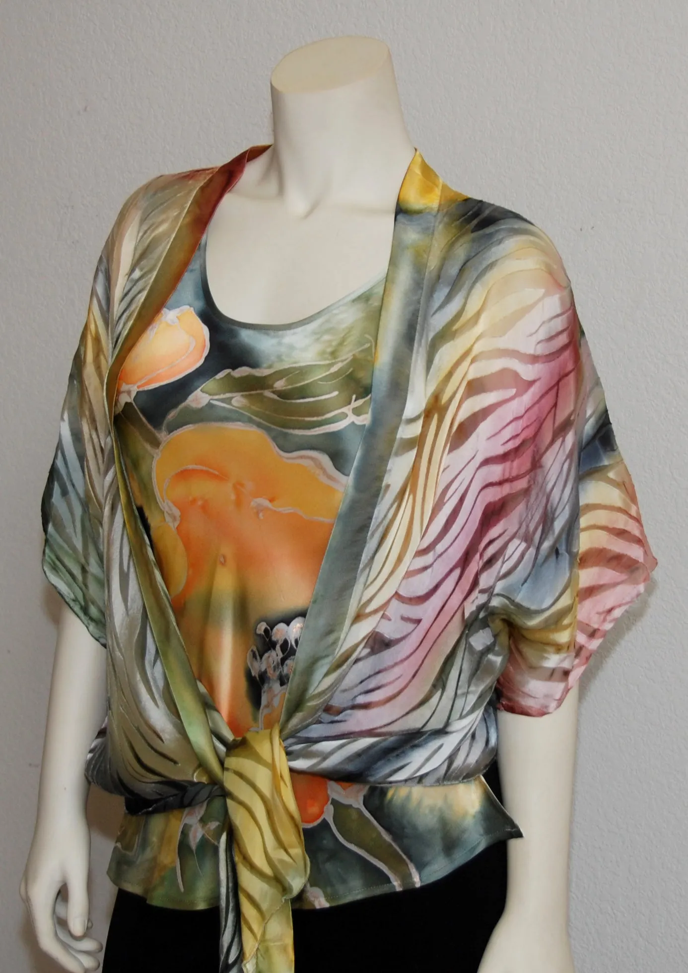 Yellow Floral Kimono Jacket