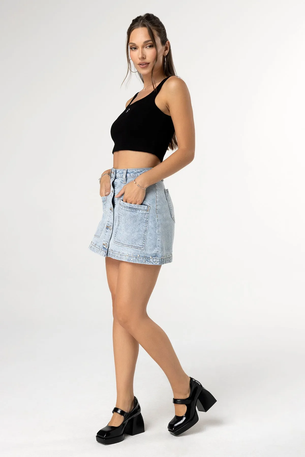 Yes Babe Denim Skirt