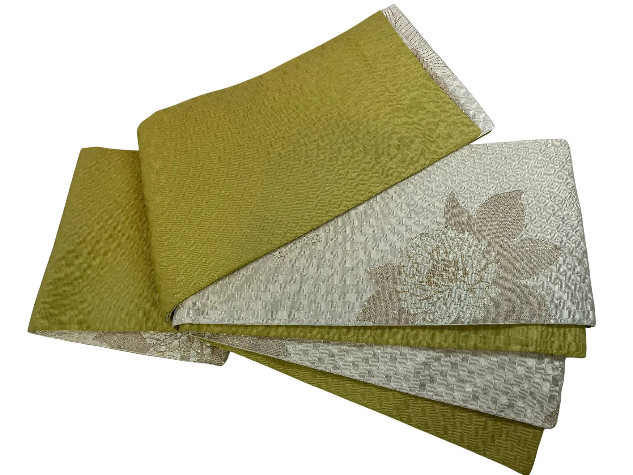YUKATA and OBI 2 pc set, Size M, Cotton & Linen Yukata and Long Obi Set / Japanese Traditional Women's Yukata and Han-haba Obi